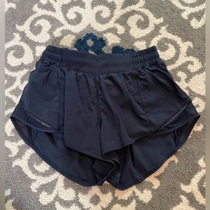 Lululemon shorts, navy, size 6, Hotty Hot shorts, good condition